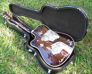 MandoHarp - 'Hands of Gaia' Inlaid Cutaway-Style Acoustic Guitar