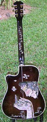 MandoHarp - 'Hands of Gaia' Inlaid Cutaway-Style Acoustic Guitar