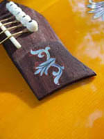 MandoHarp - 'Hands of Gaia' Inlaid 6-Str Cut Away-Style Acoustic Guitar
