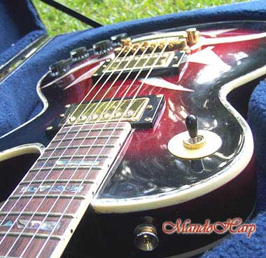 MandoHarp - 'Rotor' - Hand-Made Inlaid 6-Str Electric Guitar