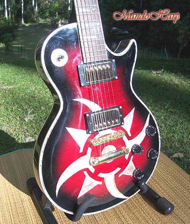 MandoHarp - 'Rotor' - Hand-Made Inlaid 6-Str Electric Guitar