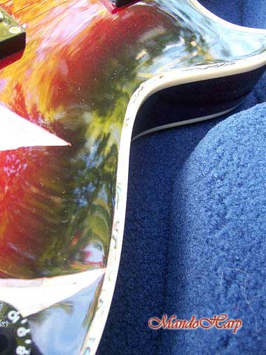 MandoHarp - 'Rotor' - Hand-Made Inlaid 6-Str Electric Guitar