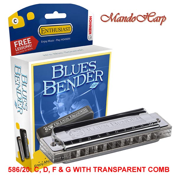 MandoHarp - Hohner Harmonica - 586/20 Blues Bender PAC