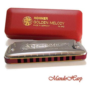 MandoHarp - Hohner 542/20 Golden Melody Diatonic Harmonica - 542/20 Golden Melody