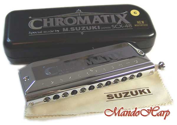 MandoHarp - Suzuki Chromatic Harmonica - SCX-48 'Chromatix' 12-Hole