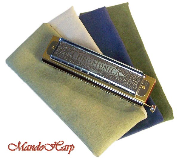 MandoHarp - Soft Mock Suede Harmonica Pouch