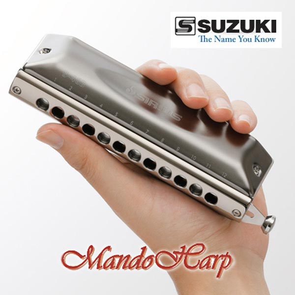 MandoHarp - Suzuki Chromatic Harmonica - S-48B Sirius Bass 12-Hole
