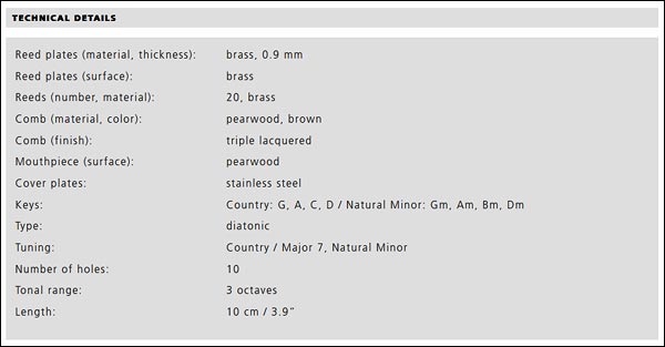 Hohner M2025X Steve Baker Signature Harp
