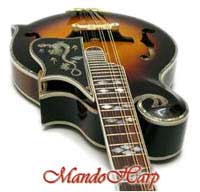 MandoHarp - 'Double Dragons' Inlaid F5 Mandolin