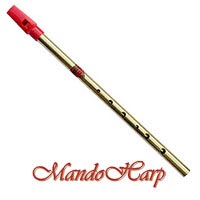 MandoHarp - Generation Flageolet/Whistle - Lacquered Brass Finish (SELECT KEY)