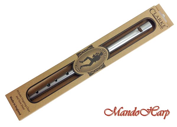 MandoHarp - Clarke Original Tin Whistle - Natural Tin Finish