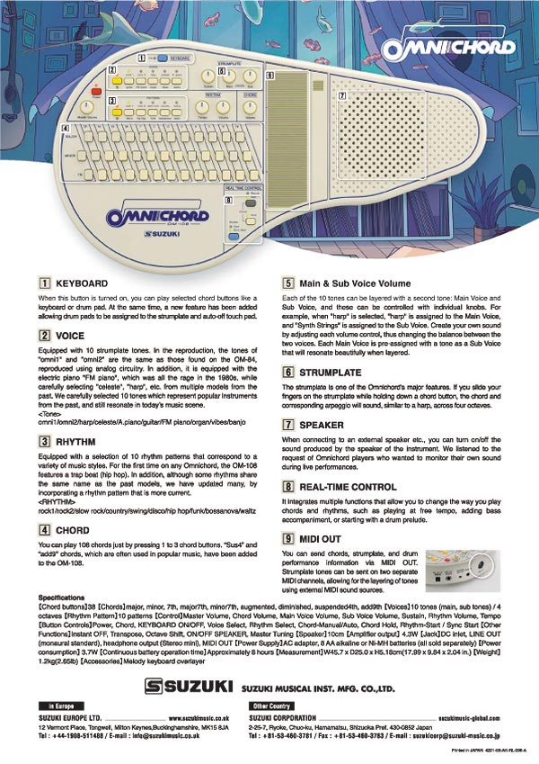 MandoHarp - Suzuki OM-108 Omnichord