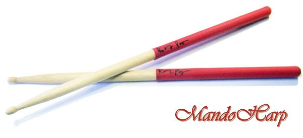 MandoHarp - 'GRIPS' Drumsticks from Kenny Payne - Maple 7A - Latex Hand Grips