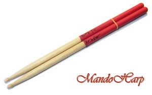 MandoHarp - 'GRIPS' Drumsticks from Kenny Payne - Maple 7A - Latex Hand Grips