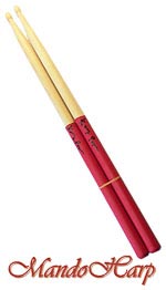 MandoHarp - 'GRIPS' Drumsticks from Kenny Payne - Maple 7A - Latex Hand Grips