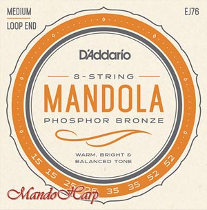 MandoHarp - D'Addario EJ72 Mandola Strings