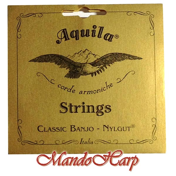 MandoHarp - 5-String Banjo Strings - Aquila 5B Classic Banjo, DBGDG, Medium, All Nylgut®