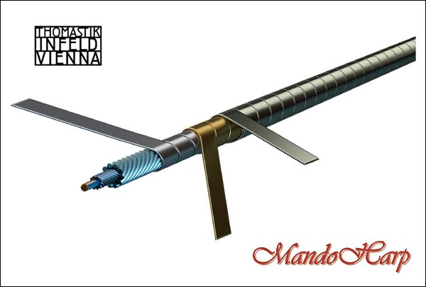 MandoHarp - Mandolin Strings - Thomastik-Infeld 154 Präzision Mandolin Medium Flat-Wound 0.010-0.033
