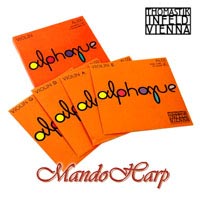 MandoHarp - Violin Strings - Thomastik-Infeld AL100 Alphayue Medium 4/4 Aluminium and Silver Wound