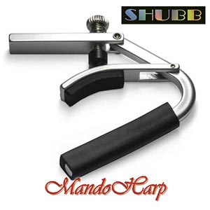MandoHarp - Shubb Lite Capo - L1 for Steel String Guitar - Silver
