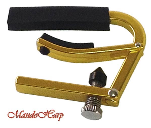 MandoHarp - Shubb Lite Capo - L1 for Steel String Guitar - Gold