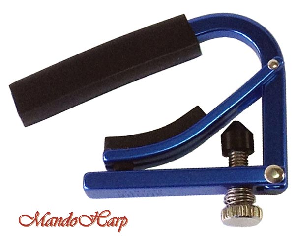 MandoHarp - Shubb Lite Capo - L1 for Steel String Guitar - Blue