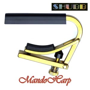 MandoHarp - Shubb Original Capo - C2b for Nylon String Guitar - Brass