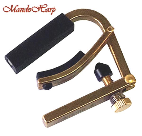 MandoHarp - Shubb Original Capo - C5b for Banjo, Mandolin, Bouzouki - Brass