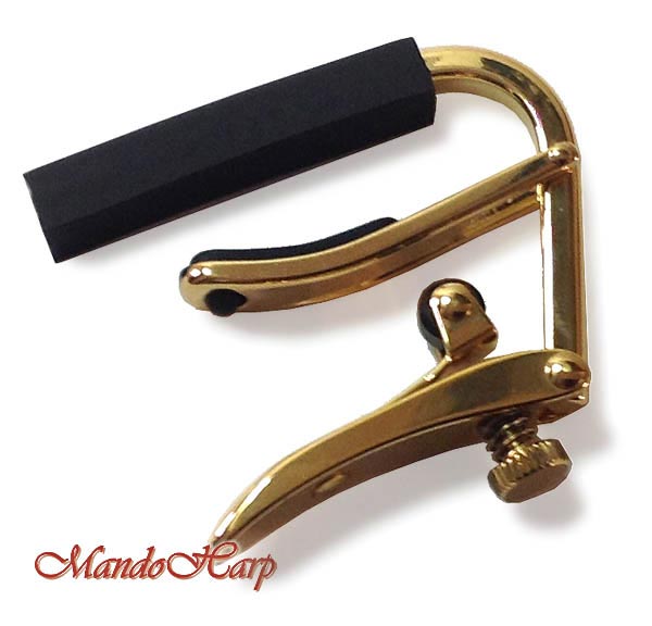 MandoHarp - Shubb Capo Royale - C1g for Steel String Guitar - Gold PVD Finish