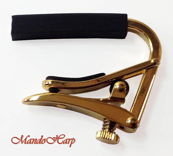 MandoHarp - Shubb Capo Royale - C1g for Steel String Guitar - Gold PVD Finish