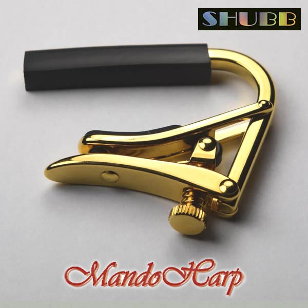 MandoHarp - Shubb Capo Royale - C1g for Steel String Guitar - Gold PVD Finish
