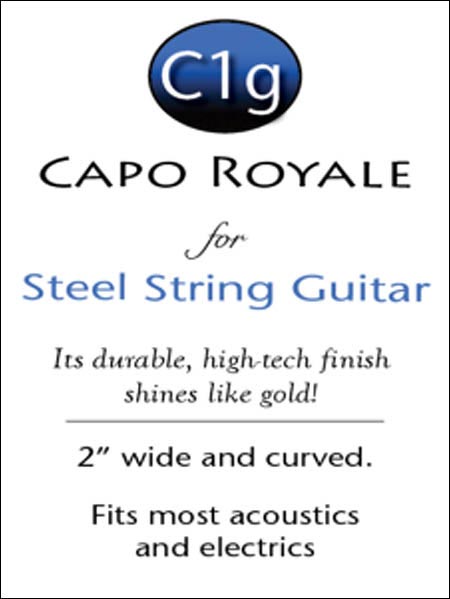 MandoHarp - Shubb Capo Royale - C1g for Steel String Guitar - Gold PVD Finish