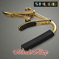 MandoHarp - Shubb Capo Royale - C1g for Steel String Guitar - Gold PVD Finish