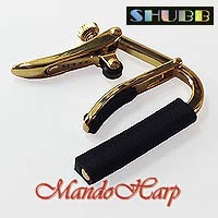MandoHarp - Shubb Capo Royale - C1g for Steel String Guitar - Gold PVD Finish