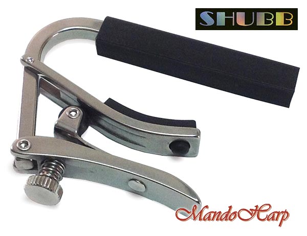 MandoHarp - Shubb Deluxe Capo - S2 for Nylon String Guitar - Stainless Steel