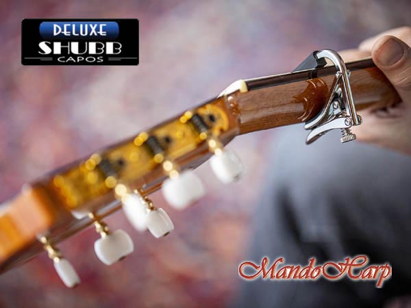 MandoHarp - Shubb Deluxe Capo - S2 for Nylon String Guitar - Stainless Steel