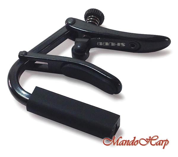 MandoHarp - Shubb Capo Noir - C5k for Banjo, Mandolin, Bouzouki - Black Chrome