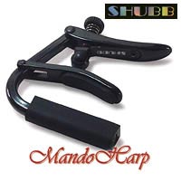 MandoHarp - Shubb Capo Noir - C5k for Banjo, Mandolin, Bouzouki - Black Chrome