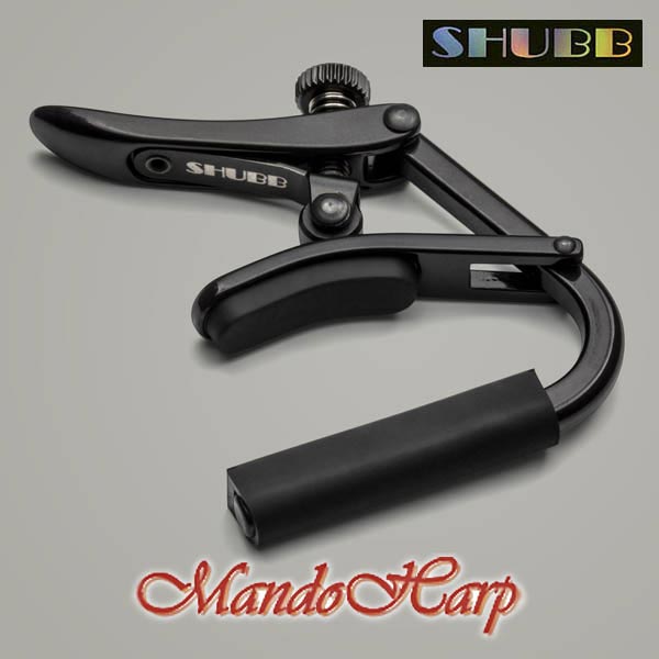 MandoHarp - Shubb Capo Noir - C5k for Banjo, Mandolin, Bouzouki - Black Chrome