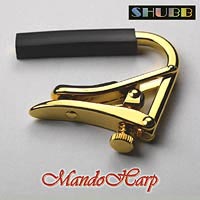 MandoHarp - Shubb Capo Royale - C3g for 12-String Guitar - Gold PVD Finish