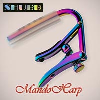 MandoHarp - Shubb Capo Royale Paua Pearl - C1p for Steel String Guitar - High-Tech Iridescent Finish