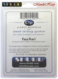 MandoHarp - Shubb Capo Royale Paua Pearl - C1p for Steel String Guitar - High-Tech Iridescent Finish