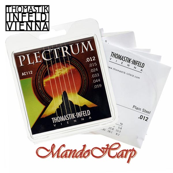 MandoHarp - Thomastik-Infeld AC112 Plectrum Acoustic Guitar Strings - Med Light 0.012-0.059