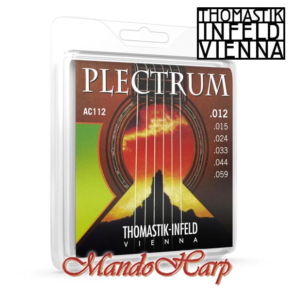 MandoHarp - Thomastik-Infeld AC112 Plectrum Acoustic Guitar Strings - Med Light 0.012-0.059