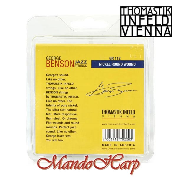 MandoHarp - Thomastik-Infeld GR112 George Benson Jazz Guitar Strings - Round Wound, Medium Light 0.012-0.053