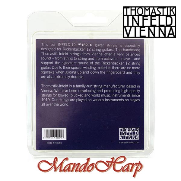MandoHarp - Thomastik-Infeld 12 IF210 Rickenbacker 12-String Electric Guitar Strings - 0.010-0.044