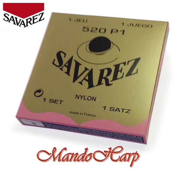 Savarez 520P1 Classical Guitar Strings, Nylon Wound Trebles, 0.028-0.042