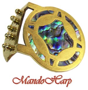 Brass Circle Mandala Tailpiece with Abalone Inlay